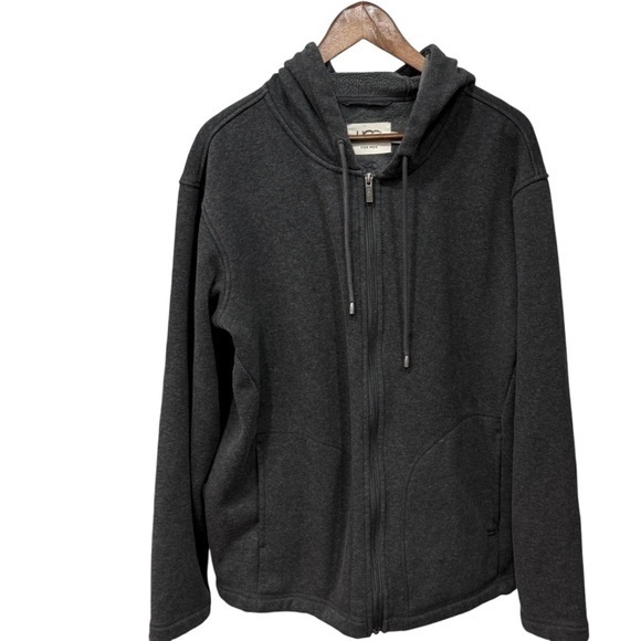 UGG Charcoal Gray Zip up Hoodie Mens Size Medium - Picture 1 of 10